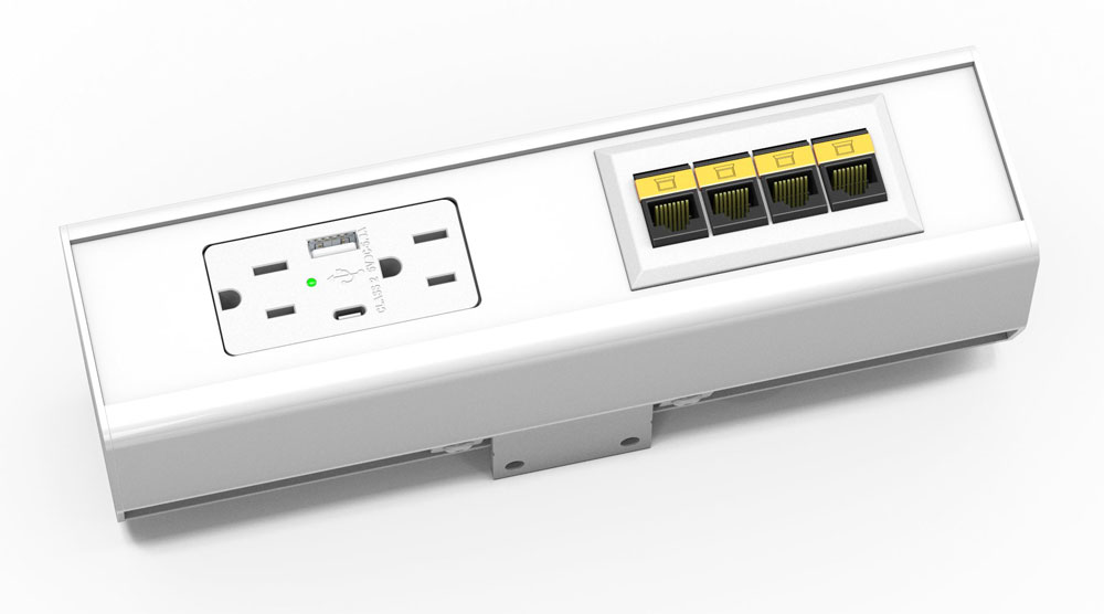 Dekko Seclusion G2 Power Data Outlet with Telecom Plate