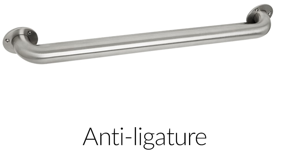 Anti-ligature grab bars