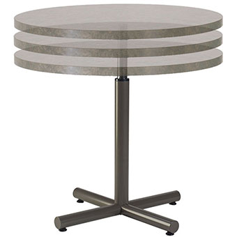 Image of a height adjustable table base with an optional table top.