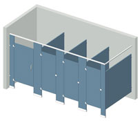 Illustration of an Overhead Braced partition configuration.